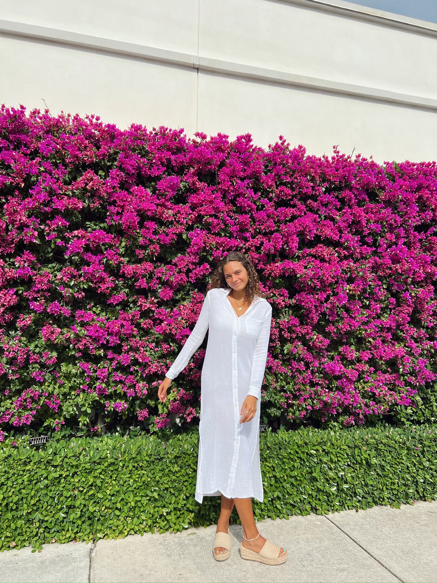 Boyfriend Maxi Dress - White - Fundcutody