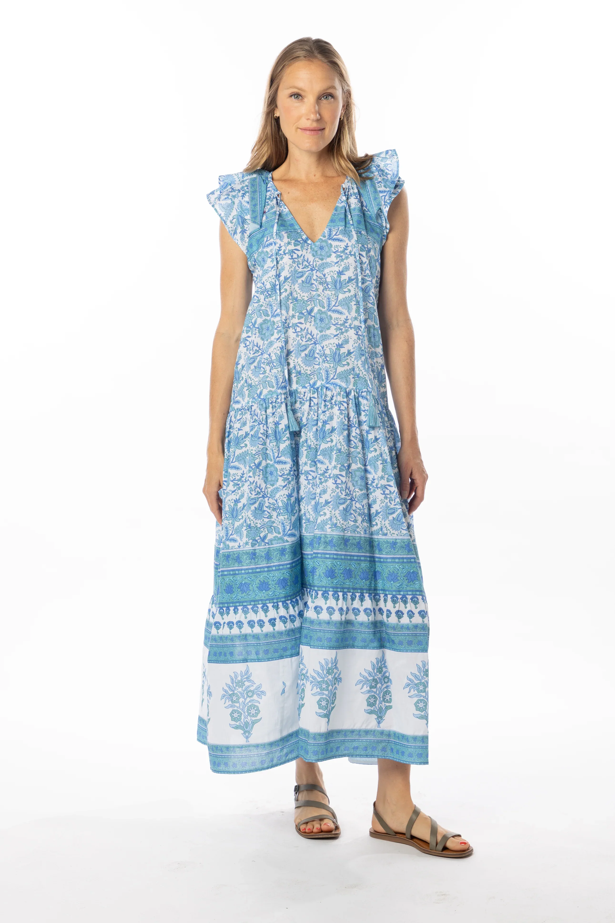 Anabella Dress  C Blue Garden - Fundcutody