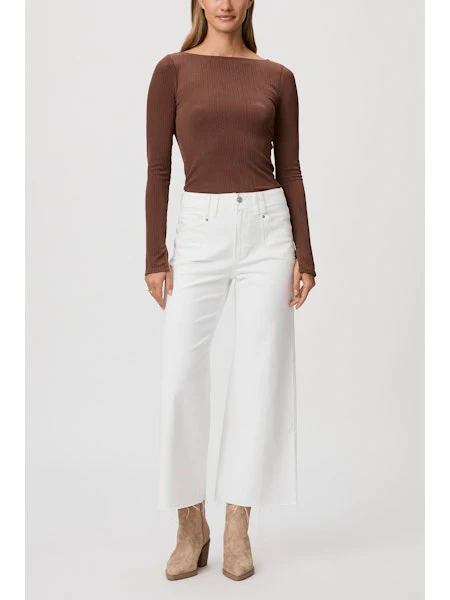 Anessa w/ Welt Utility Pockets + Raw Hem  C Crisp White - Fundcutody