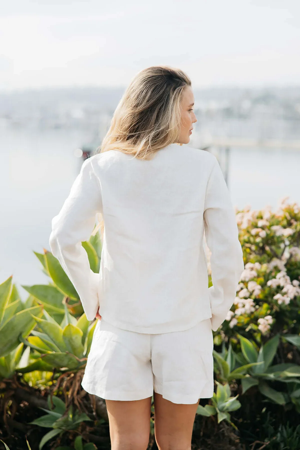 Hudson Linen Shorts - White - Fundcutody