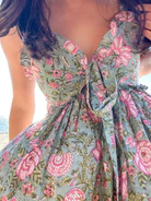 Harbor Dress - Pink Seagreen Floral - Fundcutody