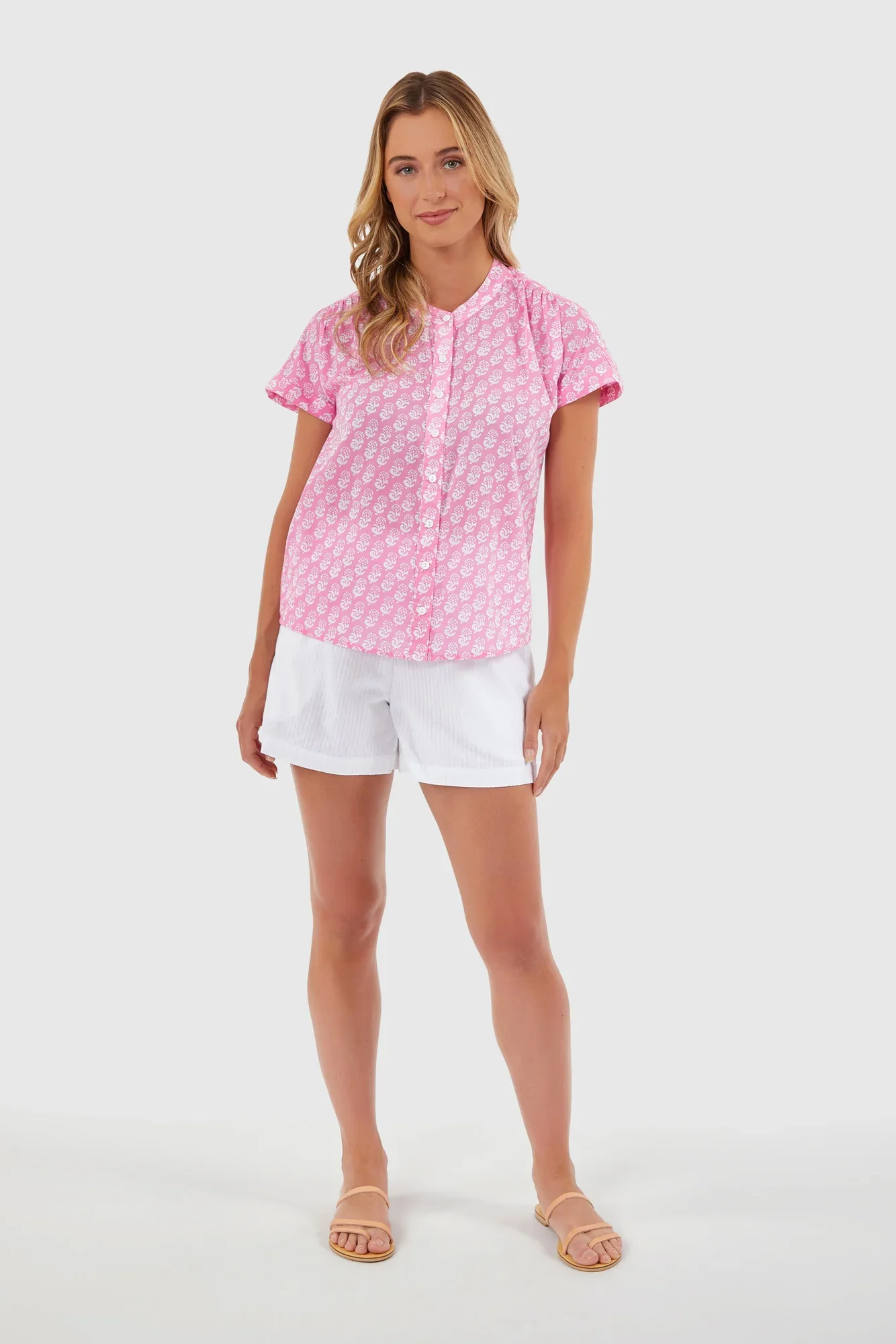 Grace Shirt  C Pink Marigolds - Fundcutody