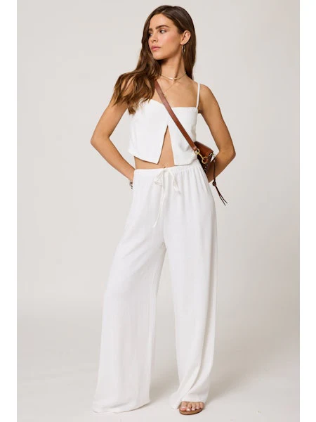 The Venice Wide Leg Pant  C White - Fundcutody