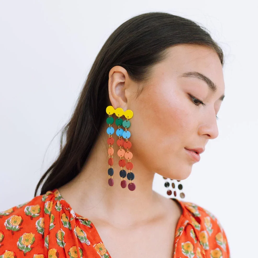 Rainbow Cascade Earrings - Fundcutody