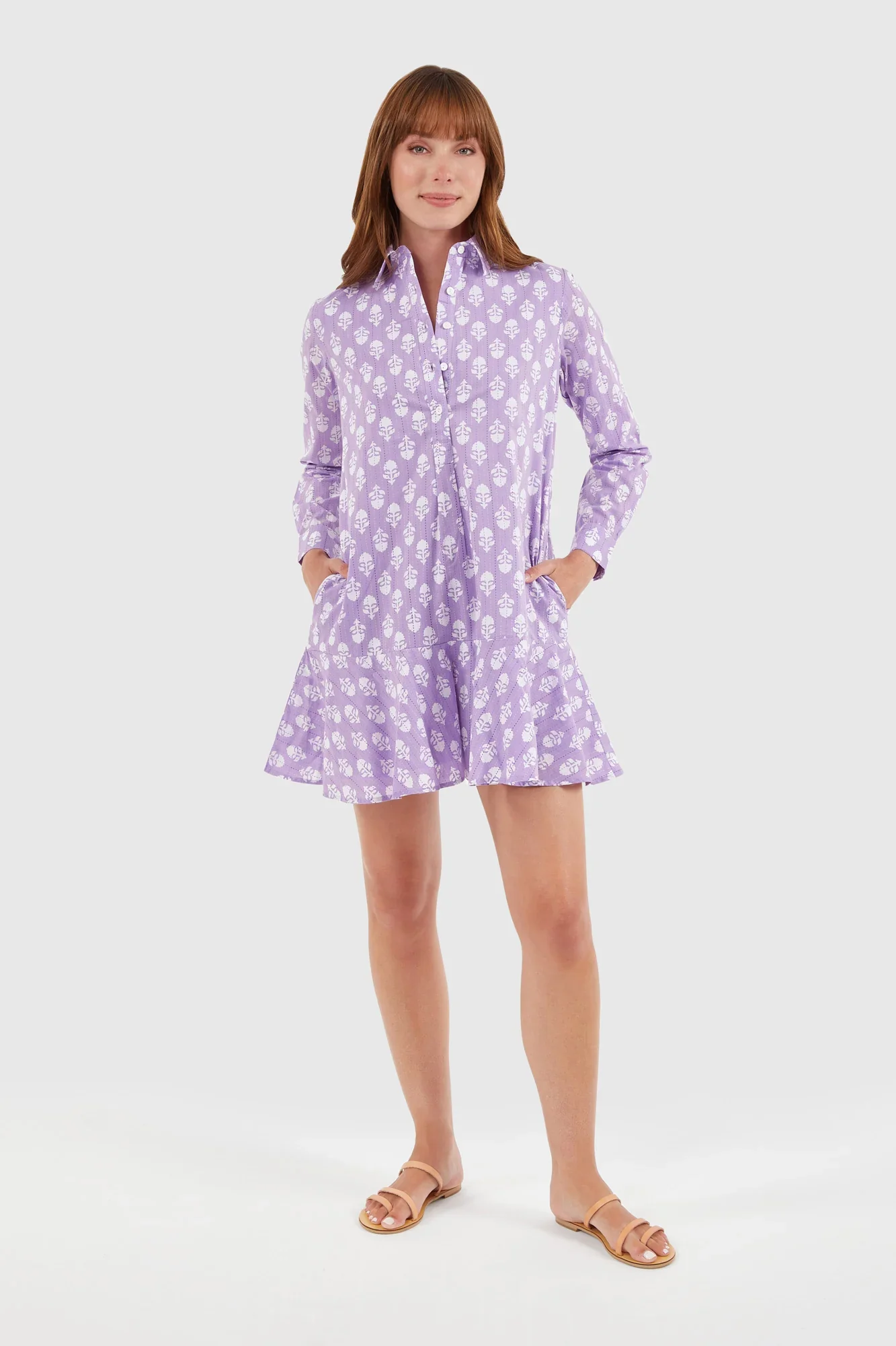 Polly Dress  C Lavendar Sprigs - Fundcutody