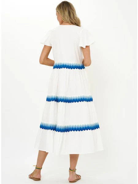 V-Neck Maxi Dress  C Pacifica Blue - Fundcutody