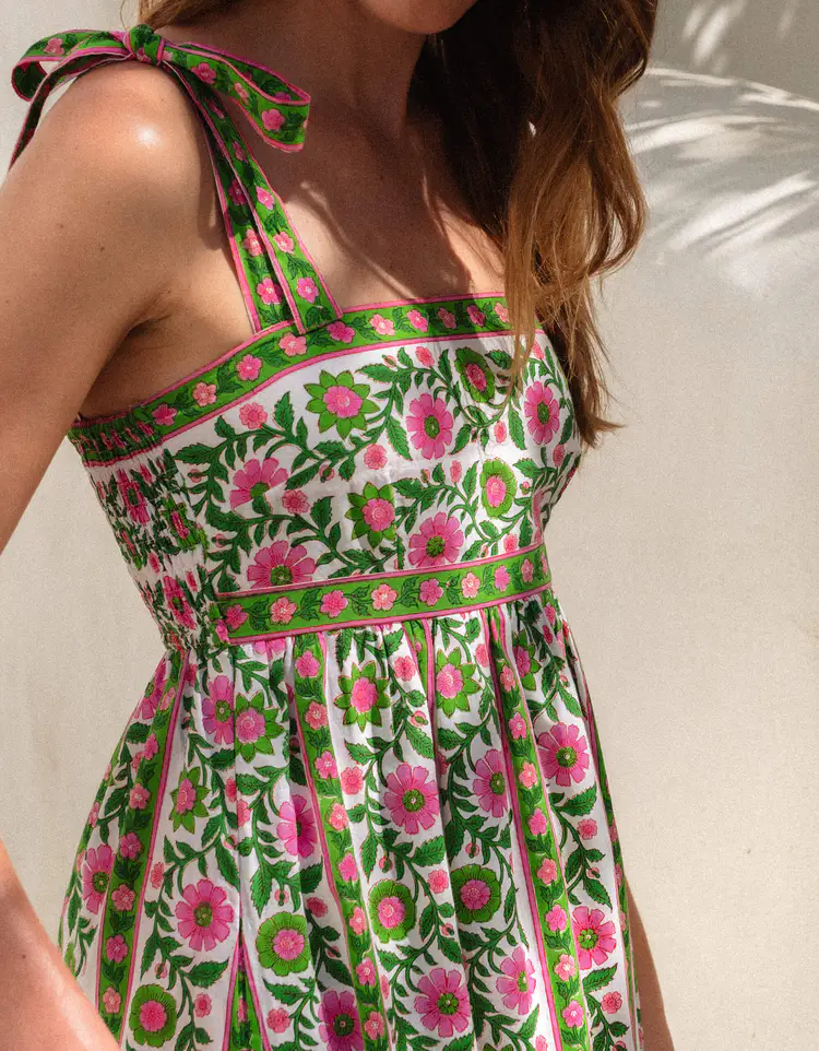Mykonos Dress - Emerald Border - Fundcutody